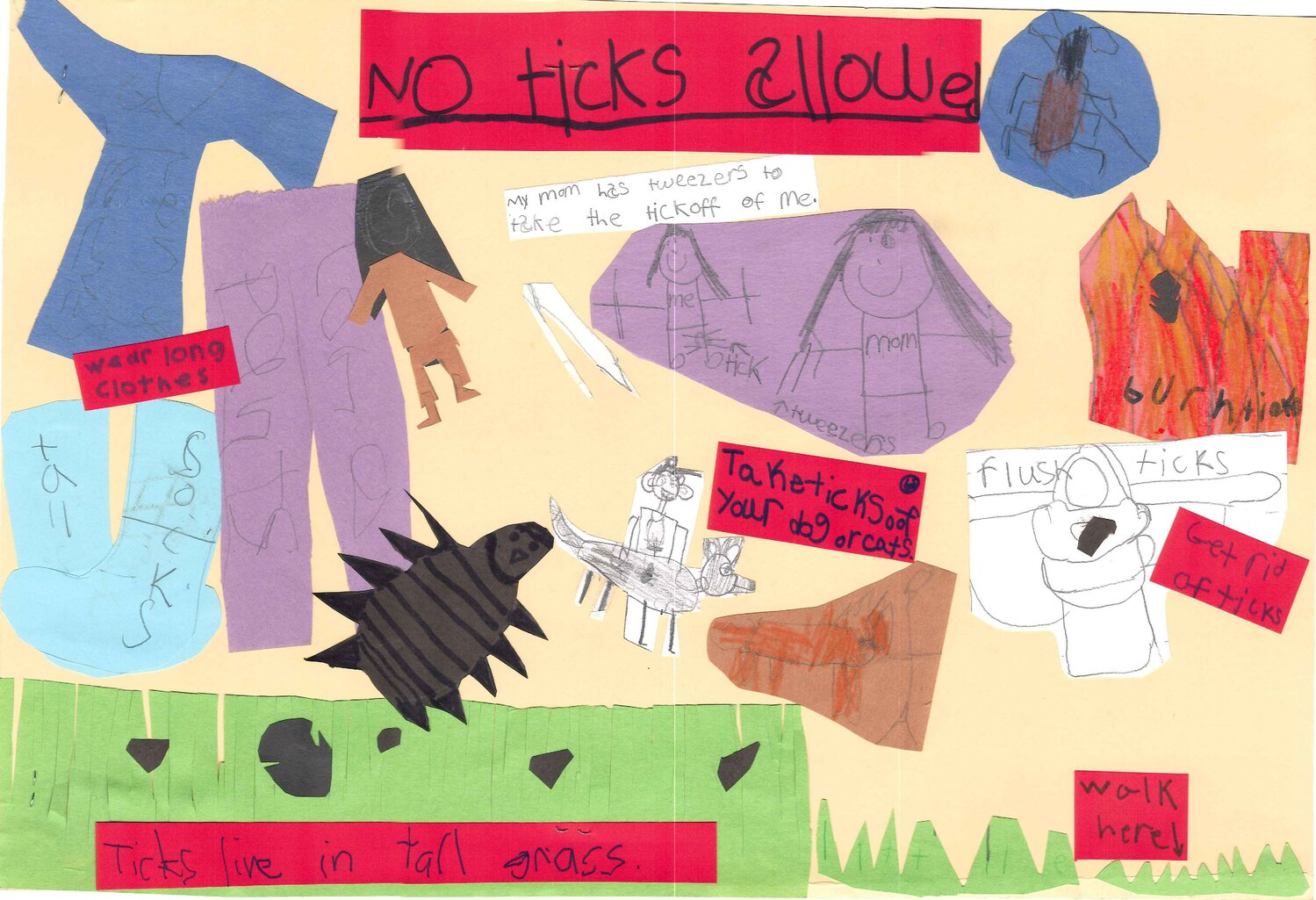 The winning poster in the Safe Steps children's art contest